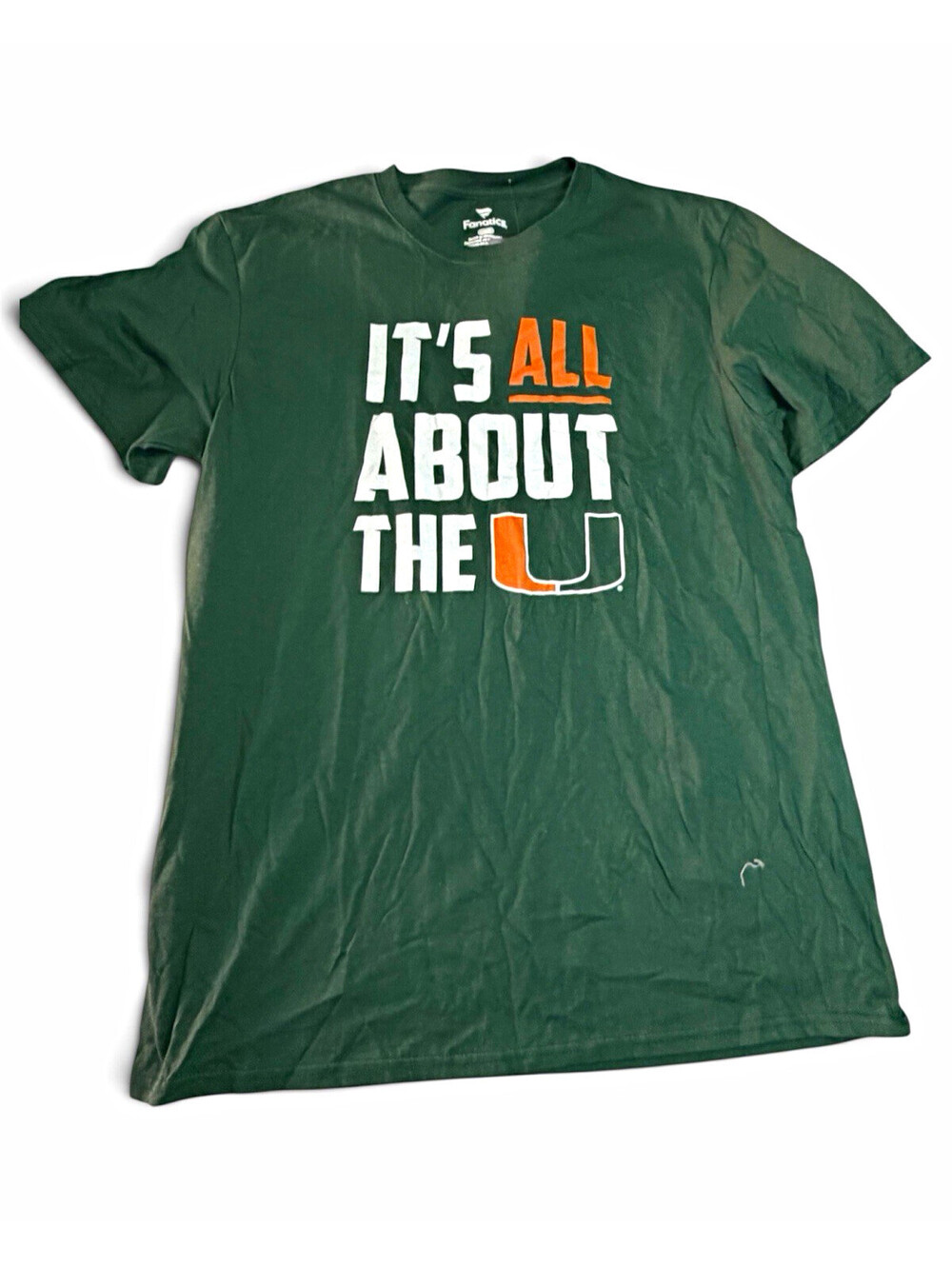 Fanatics Miami Hurricanes "It's All About The U" TShirt Size Youth L
